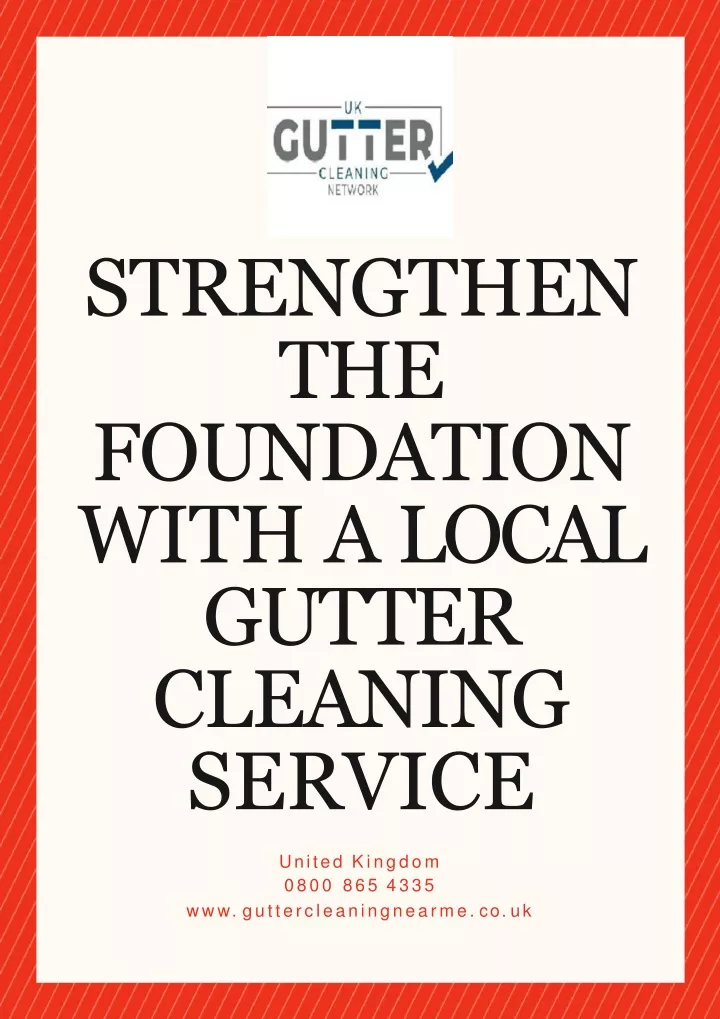 strengthen the foundation with a local gutter