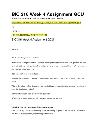bio 316 week 4 assignment gcu just click on below