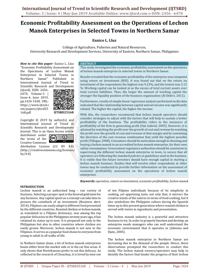 international journal of trend in scientific