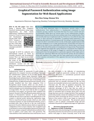 Graphical Password Authentication Using Image Segmentation for Web Based Applications