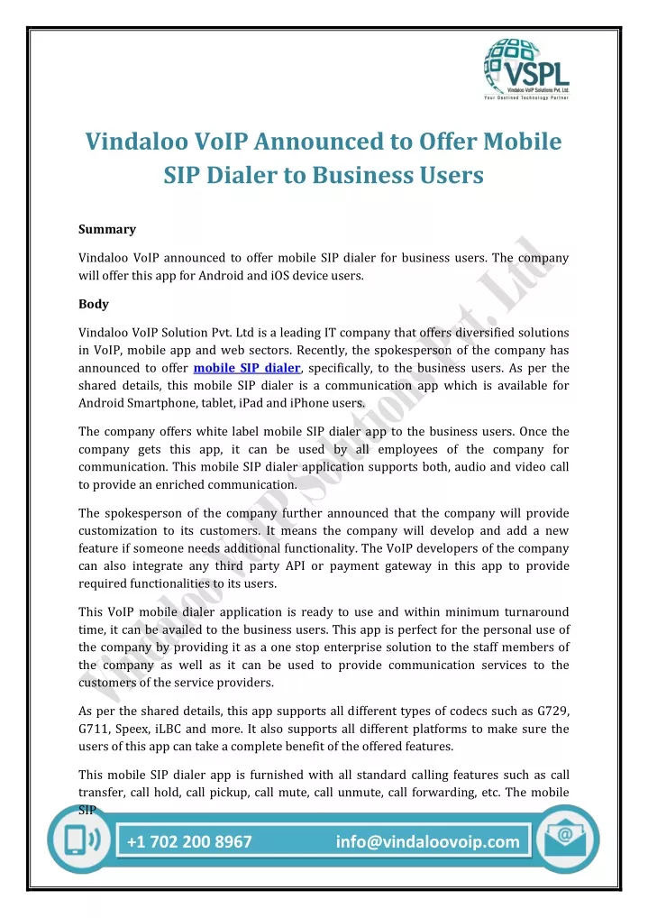 vindaloo voip announced to offer mobile