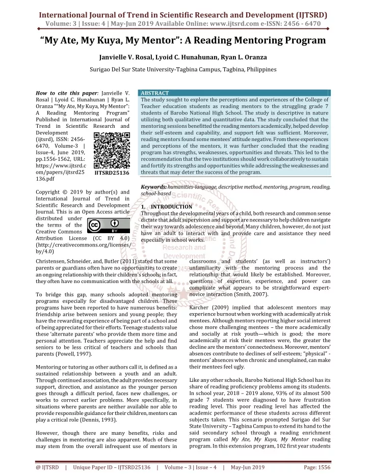 international journal of trend in scientific