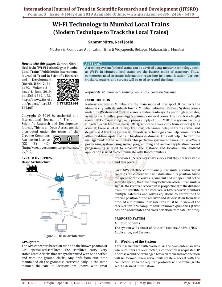 international journal of trend in scientific