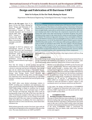 Design and Fabrication of H-Darrieous VAWT