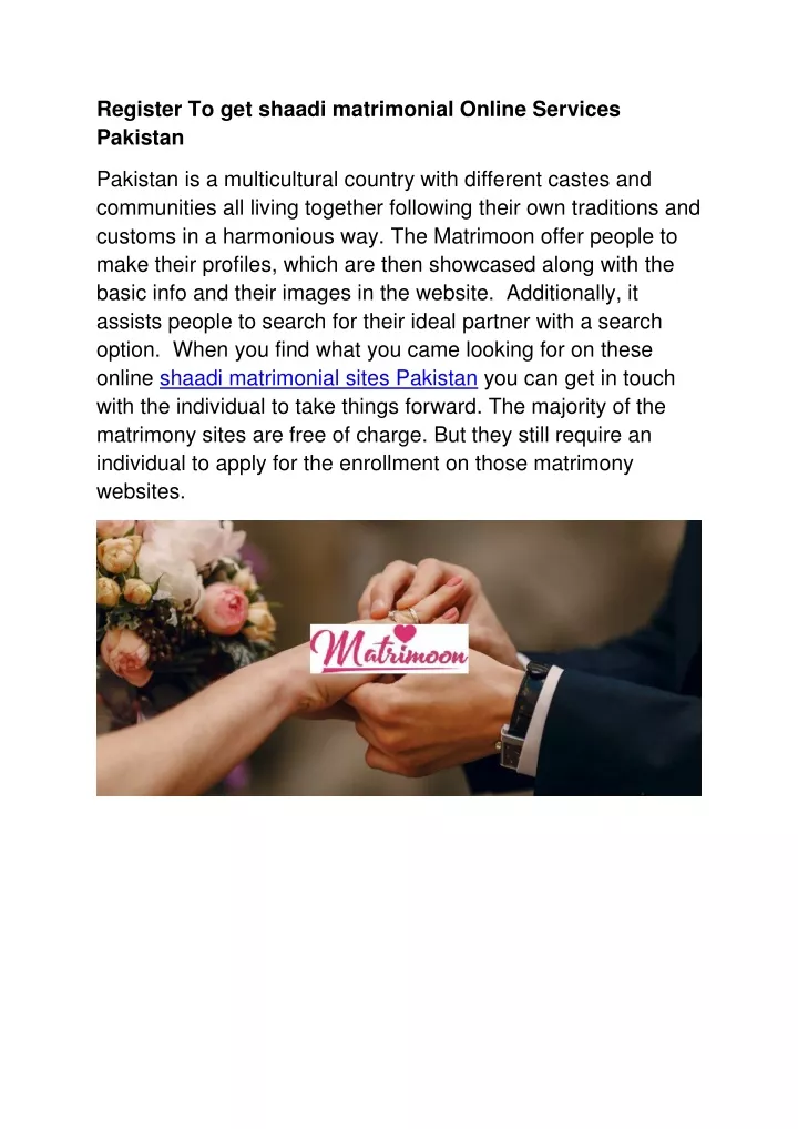 register to get shaadi matrimonial online