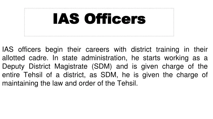 ias officers