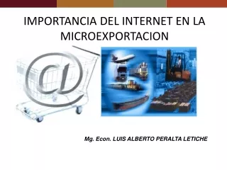 IMPORTANCIA DEL INTERNET EN LA MICROEXPORTACION