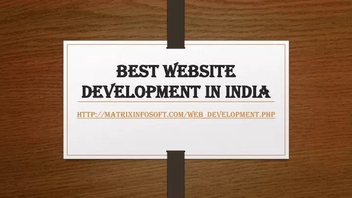 best website development in india