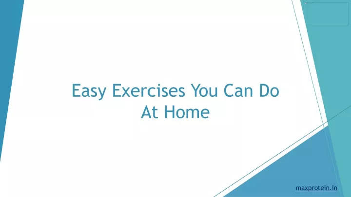 easy exercises you can do at home