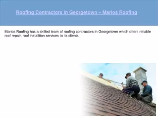 Roofing Contractors Georgetown