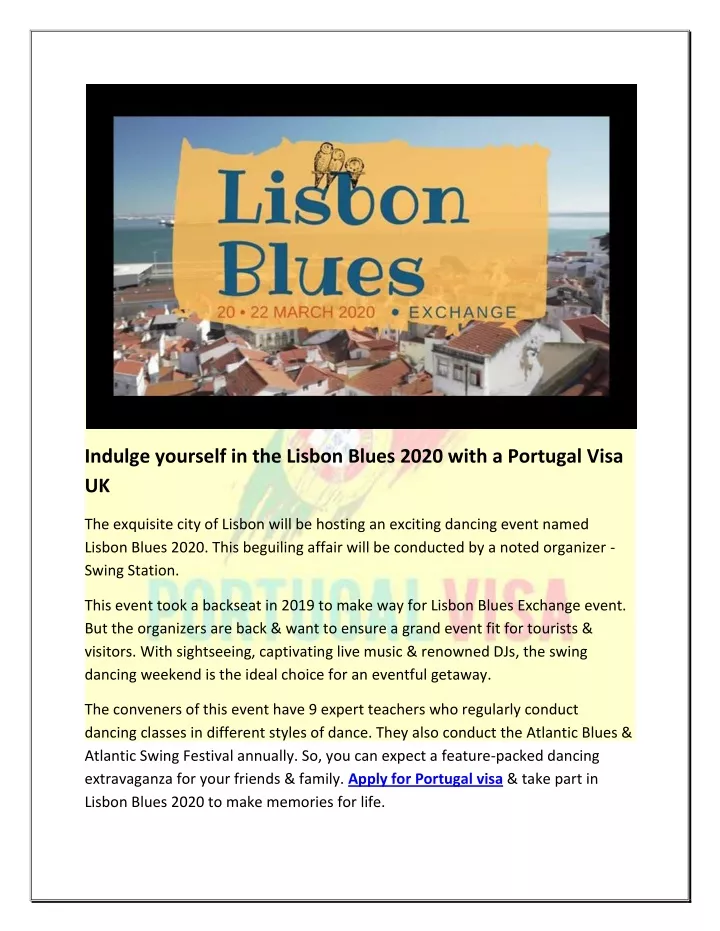 indulge yourself in the lisbon blues 2020 with