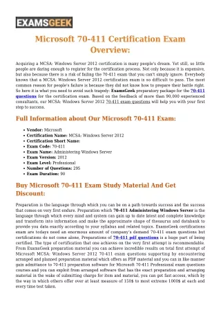 Microsoft 70-411 [2020] Exam Questions - Success Secret