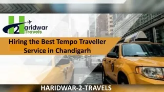 Hiring the Best Tempo Traveller Service in Chandigarh