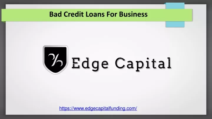 bad credit loans for business