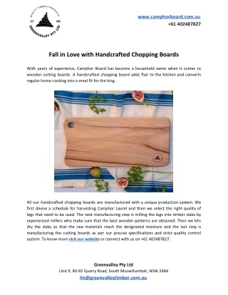 Fall in Love with Handcrafted Chopping Boards
