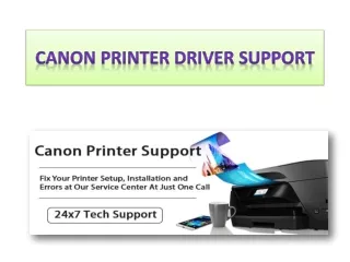 Canon Printer Driver Support