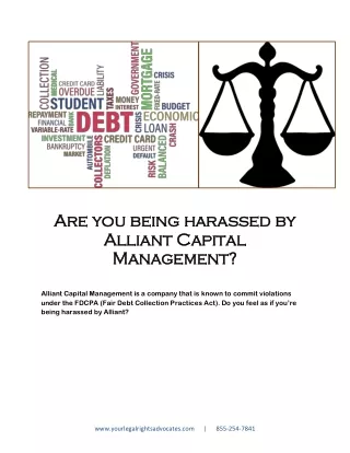 Are you being harassed by Alliant Capital Management?