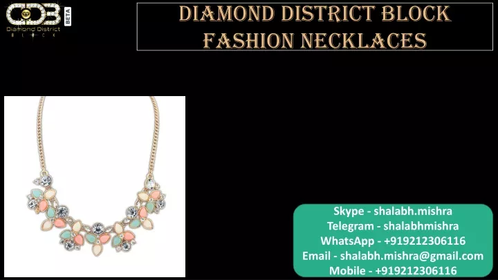 diamond district block fashion necklaces