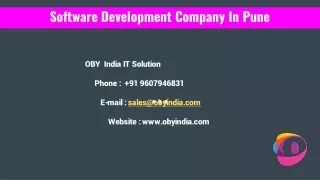 Best Software Development Company in Pune-OBY India It Solution