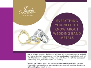 Everything You Need to Know about Wedding Band Metals