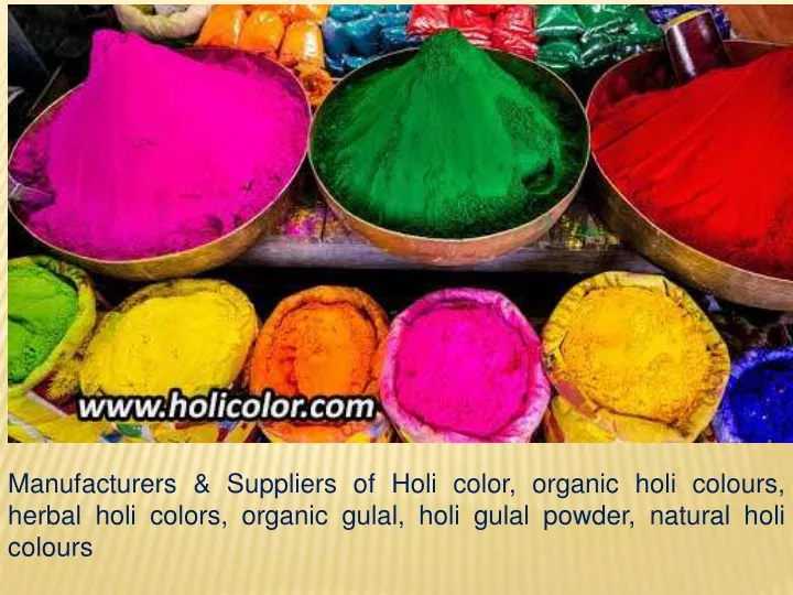 manufacturers suppliers of holi color organic