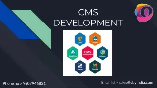 CMS Website Development Company in pune - OBY India It Solution