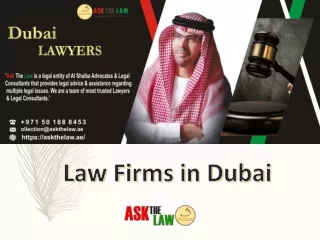 Law Firms in Dubai - ASK THE LAW