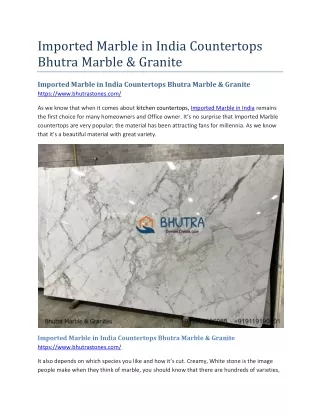 Imported Marble in India Countertops Bhutra Marble & Granite