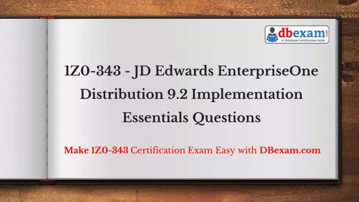 1z0 343 jd edwards enterpriseone