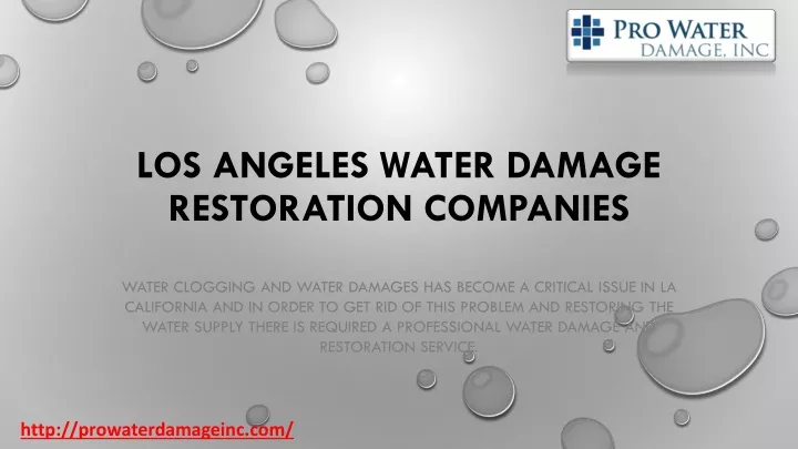 los angeles water damage restoration companies