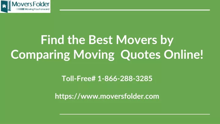 find the best movers by comparing moving quotes online