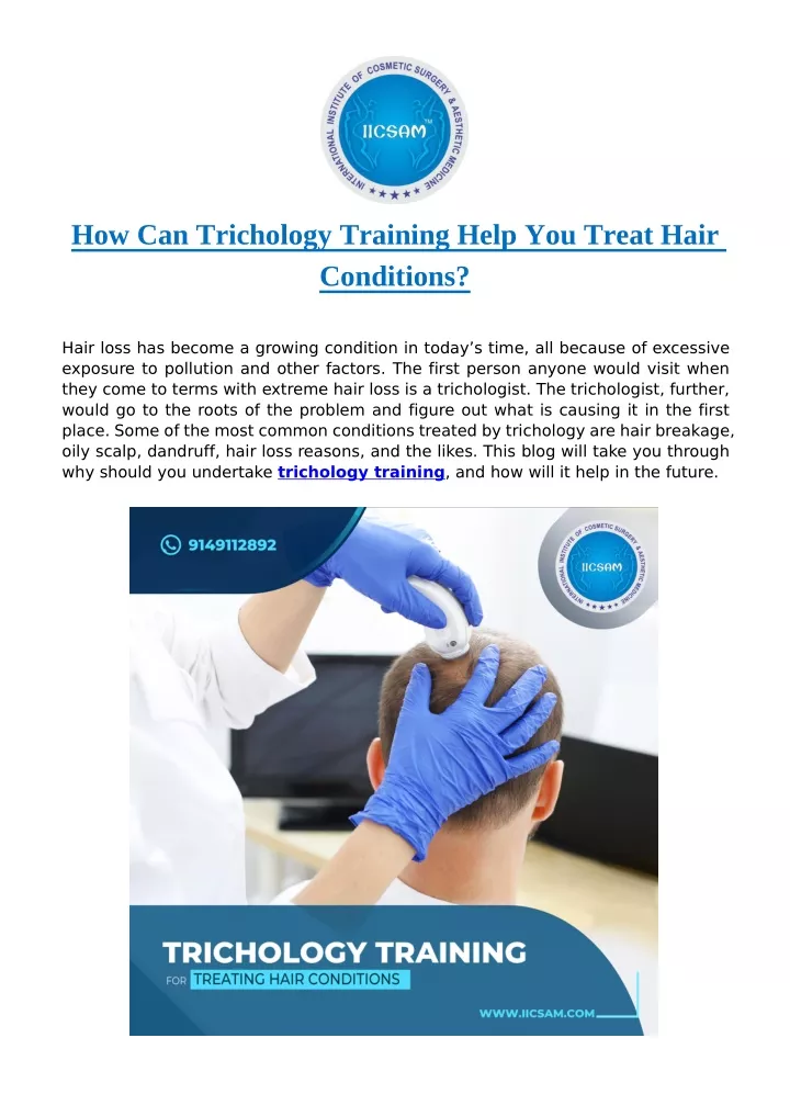 how can trichology training help you treat hair