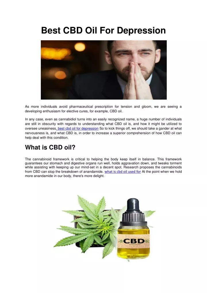 best cbd oil for depression