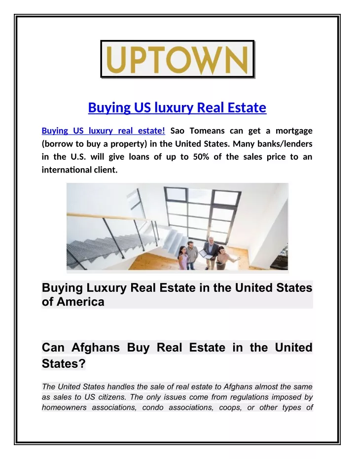 buying us luxury real estate