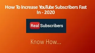 Buy Real YouTube Subscribers
