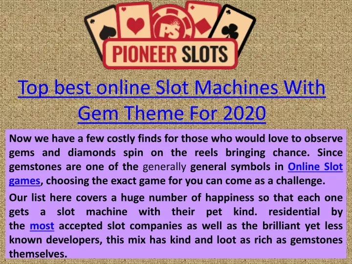 top best online slot machines with gem theme for 2020