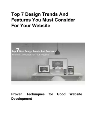 top 7 design trends and features you must