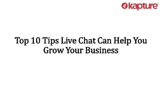 top 10 tips live chat can help you top 10 tips