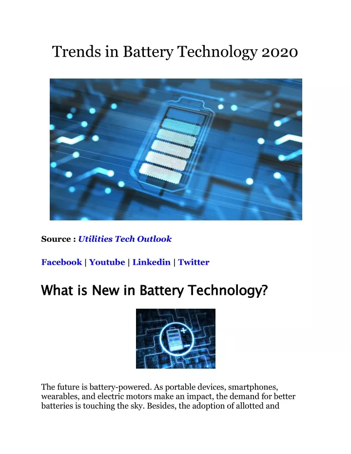 trends in battery technology 2020