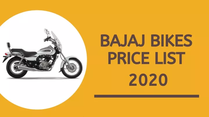 bajaj bikes price list 2020