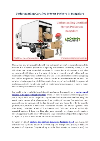 Understanding Certified Movers Packers in Bangalore