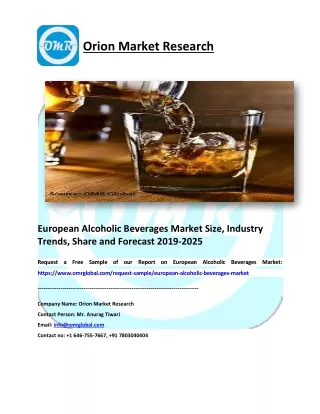 European Alcoholic Beverages Market Size, Share and Forecast 2019-2025