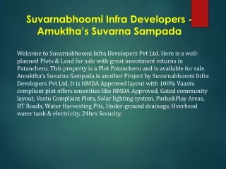 Suvarnabhoomi Realestate company - Open Plots in Hyderabad