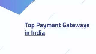Top Payment Gateways in India