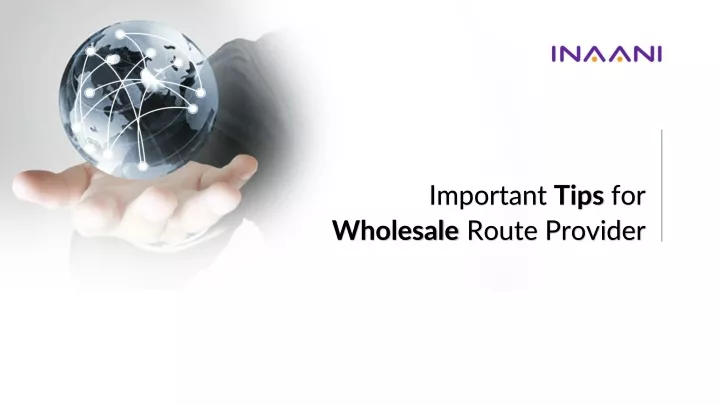 important tips for wholesale route provider