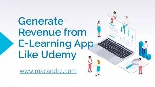 Generate Revenue from E-Learning App Like Udemy