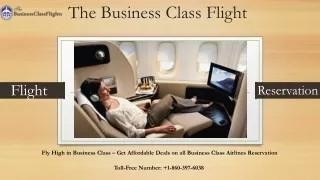 The business Class Flight Reservation