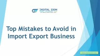 5 Key Mistakes to Avoid in Import Export Business