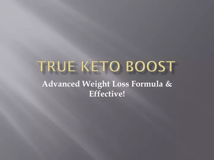 advanced weight loss formula effective