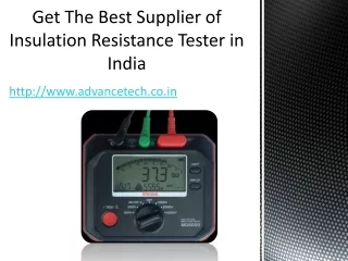Insulation Resistance Testers at Best Price in India